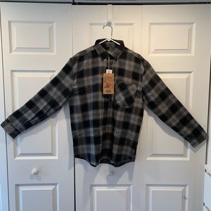 Stillwater Supply Co: Gray/Black Fannel Shirt: Med